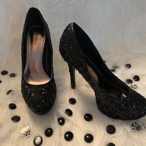 MPS - Black Sequin Stiletto - 8
